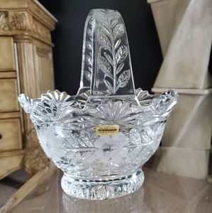 Vtg  lead crystal basket